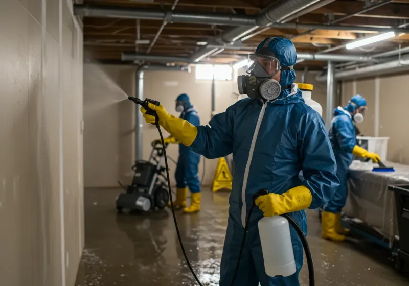 Basement Sanitization and Antimicrobial Treatment process in Anson County, NC